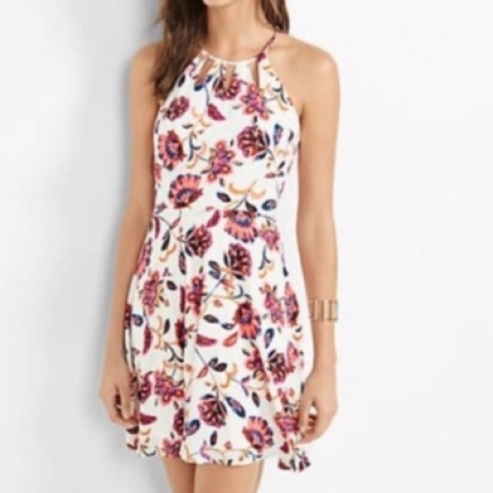 Express Floral Cut Out Dress